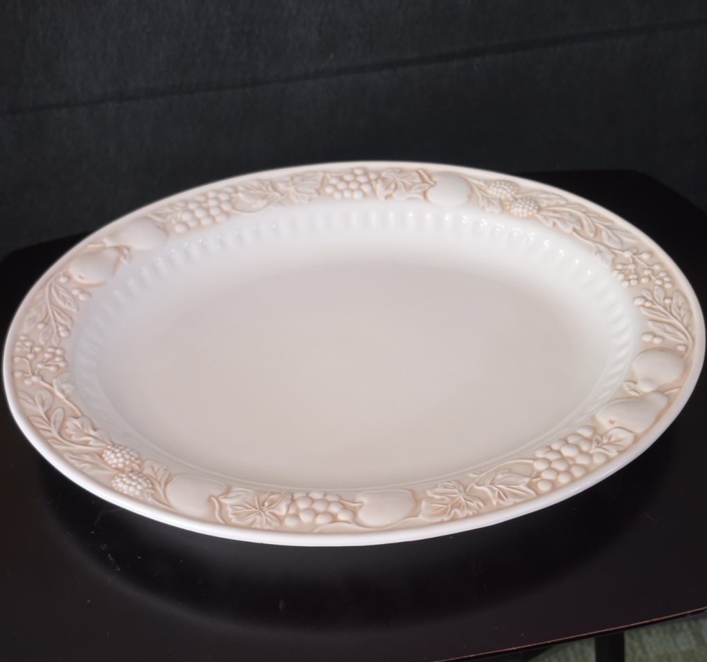 Vintage StoneLite White Ceramic Oval Serving Platter - $21 OBO