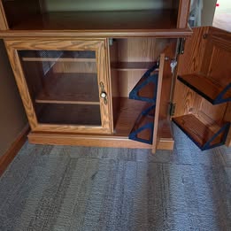 TV Stand / Gaming Cabinet / Vintage Oak Media Console - Image 2